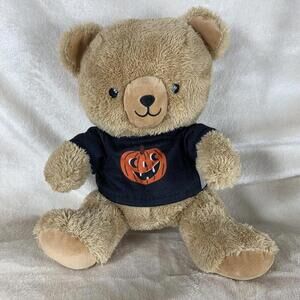 Hallmark Halloween Jack O Lantern Pumpkin Teddy Bear Stuffed Animal Plush 8"​